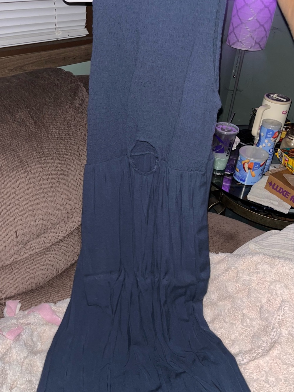 Women's Navy Maxi Skirt - Classic Long Silhouette